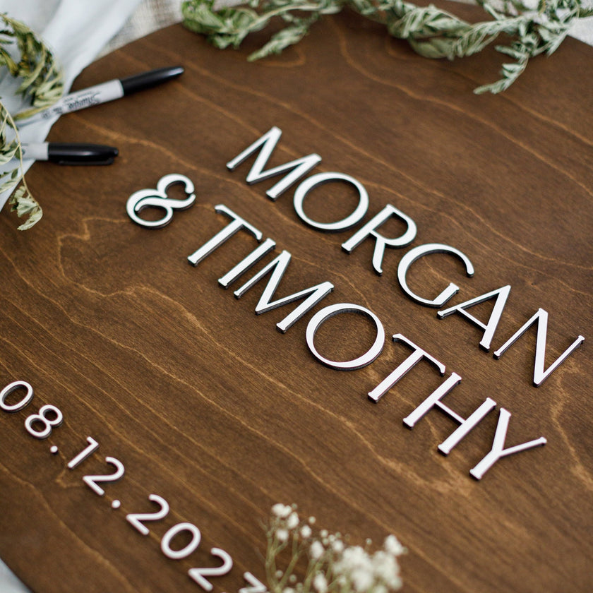 Wedding Guest Book Alternative, Rustic Guest Book, Circle Wood 3D Guest Book Sign, Unique Wood Guestbook, Round Wedding Signage, Sign in - Small Town Timbers