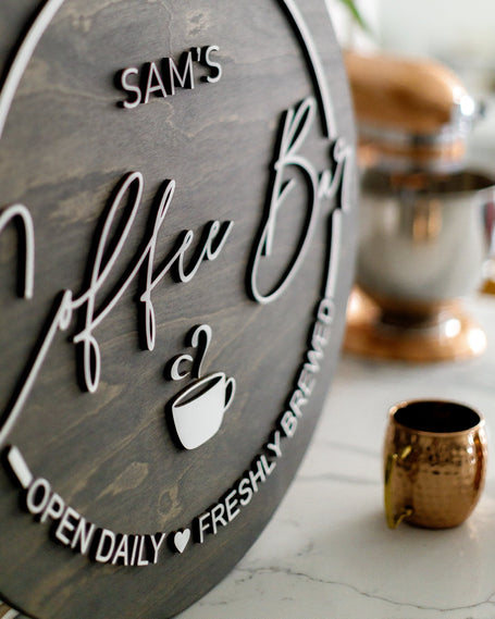Coffee Bar Signs - Small Town Timbers