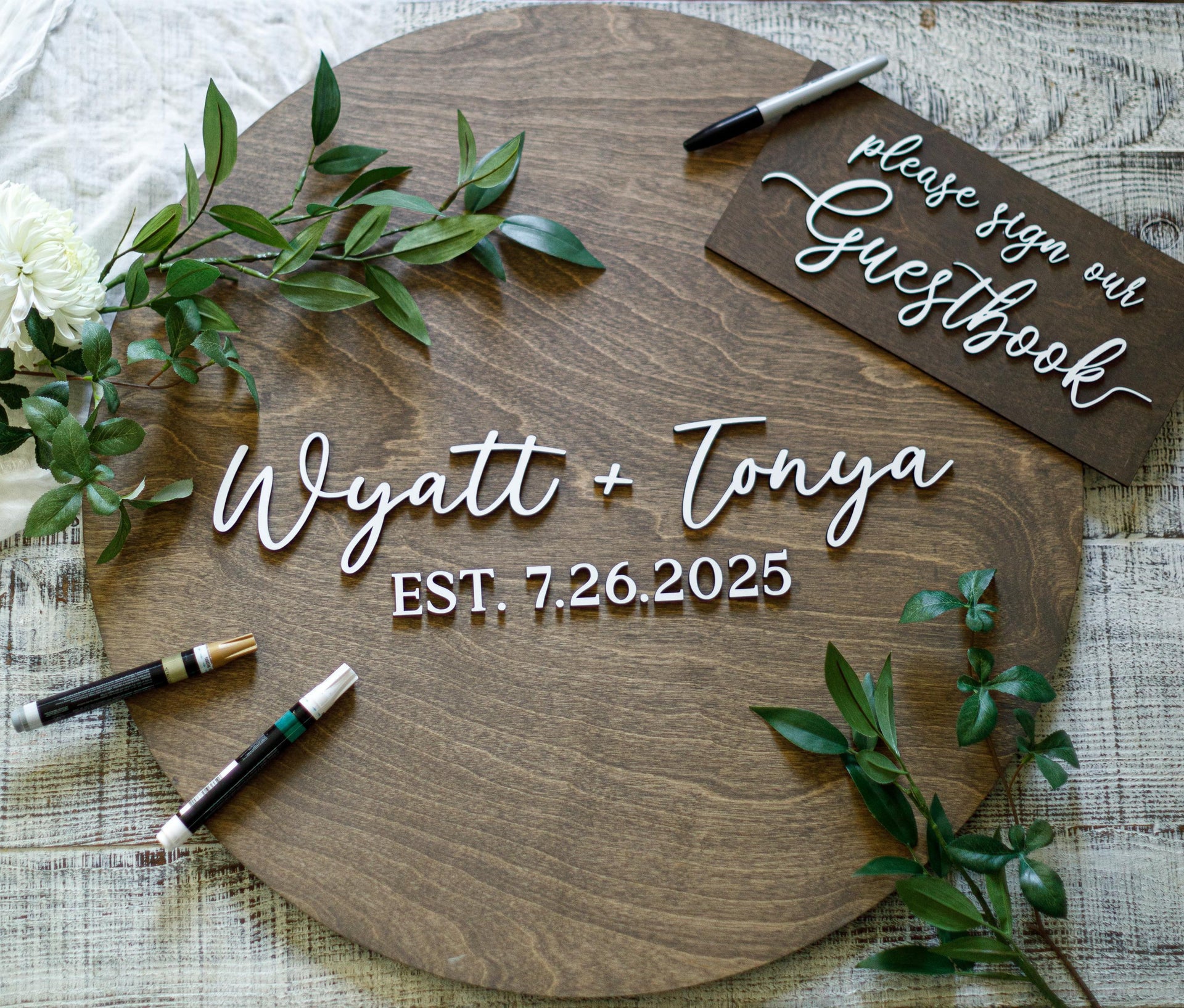 Wedding guest book signs