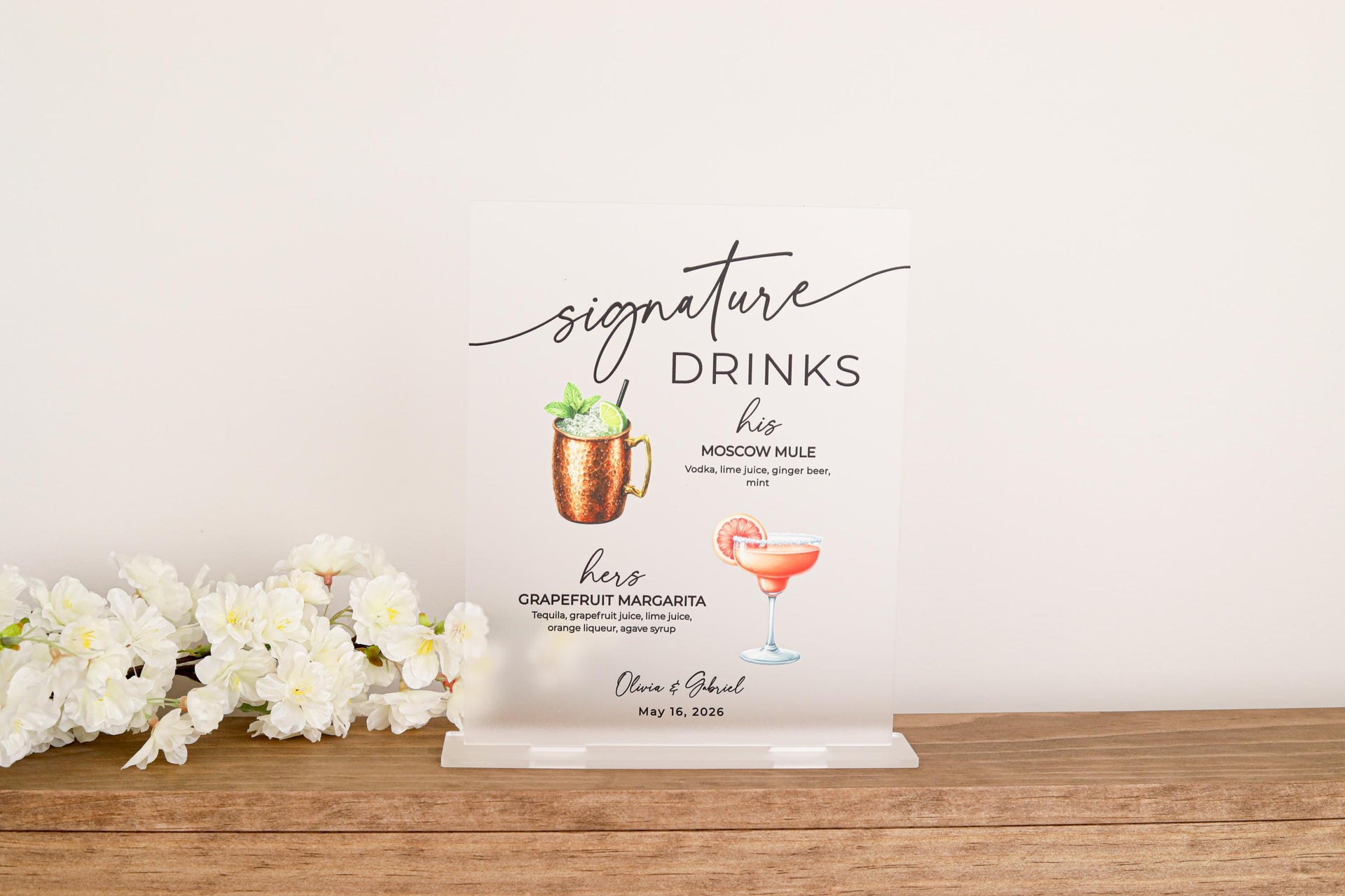 Acrylic wedding signs