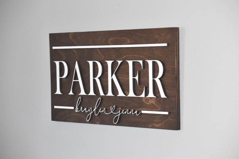 3D Engagement Gift Sign, Gifts For The Couple, Anniversary Gift, Personalized Valentines Day Gift, Custom Gift for Her, Connecting Heart - Small Town Timbers