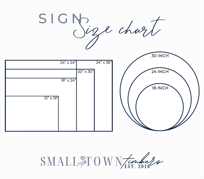 AMBER & JORDAN WEDDING WELCOME NAME SIGN - Small Town Timbers