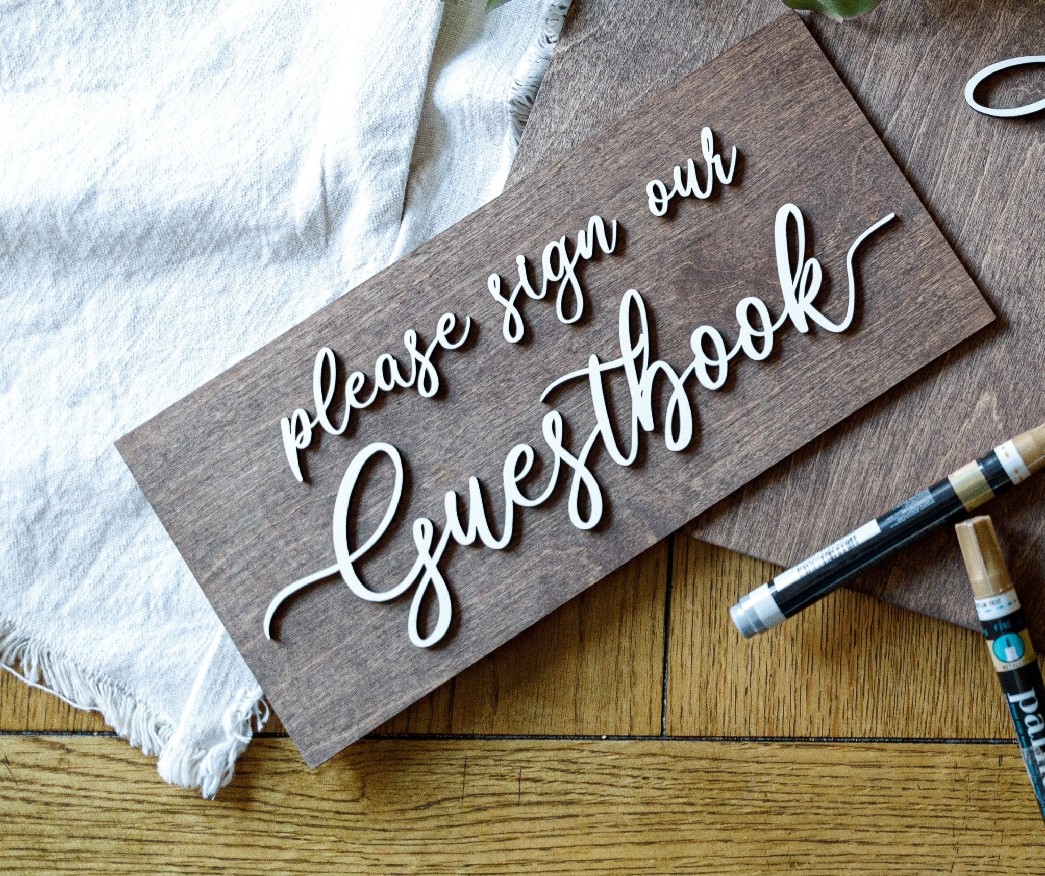 DEREK + KATIE WEDDING GUEST BOOK SIGN - Small Town Timbers