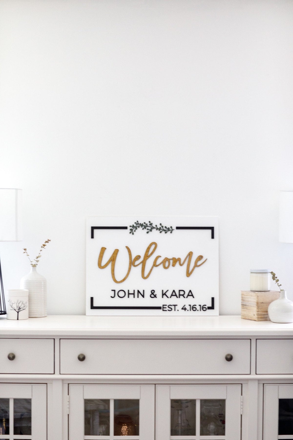 The Fenwick | 3D Wood Wedding Welcome Sign by Small Town Timbers