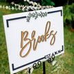 The Lockhart | 3D Wood Wedding Welcome Sign by Small Town Timbers