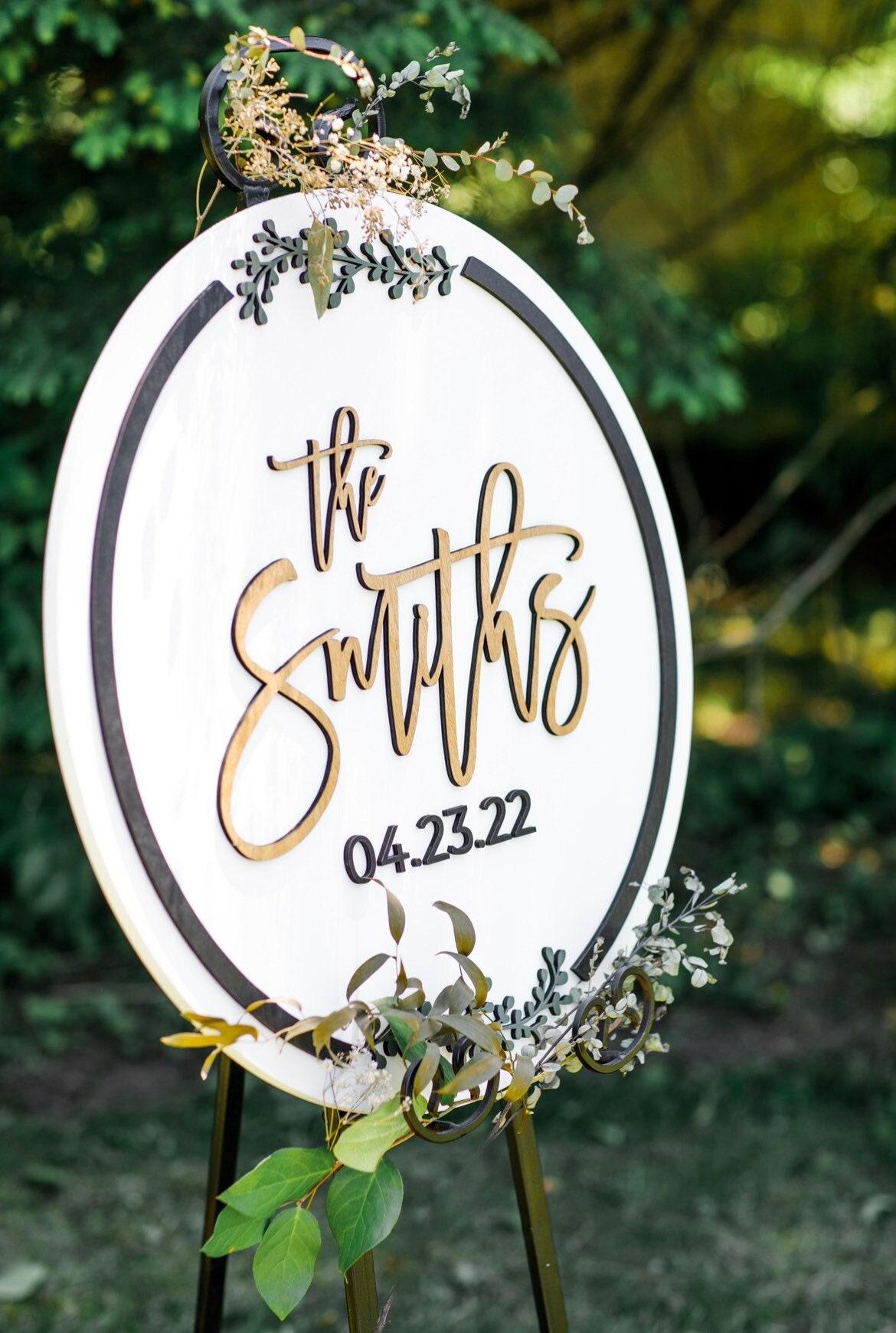 The Fiona | 3D Wood Wedding Welcome Sign by Small Town Timbers