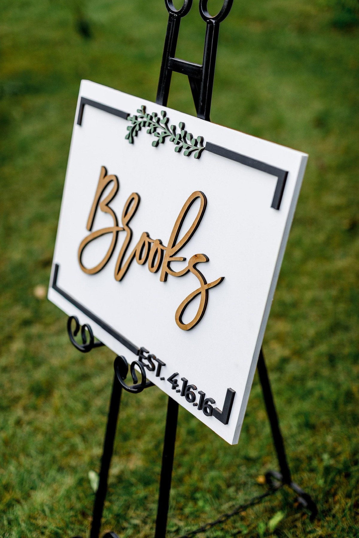 The Lockhart | 3D Wood Wedding Welcome Sign by Small Town Timbers