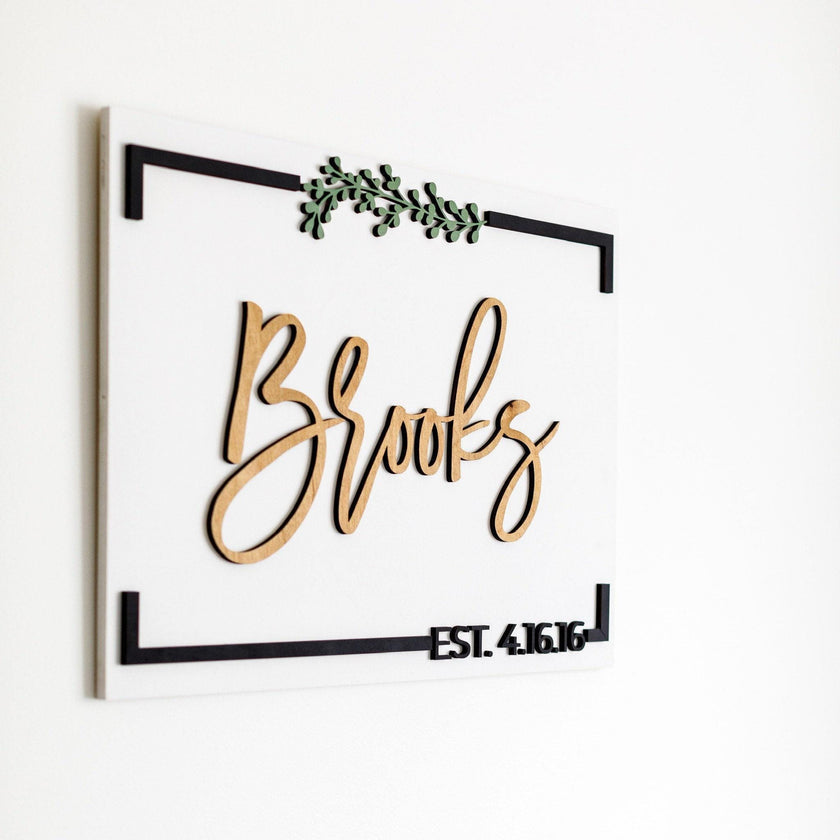 The Lockhart | 3D Wood Wedding Welcome Sign by Small Town Timbers