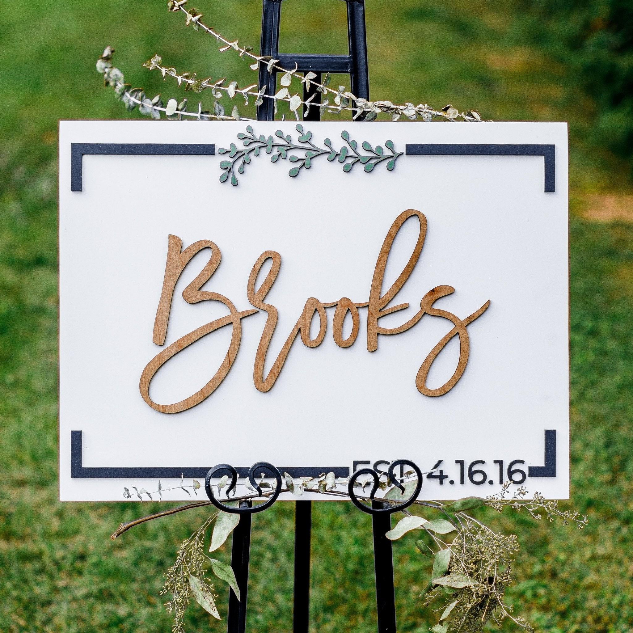 The Lockhart | 3D Wood Wedding Welcome Sign by Small Town Timbers