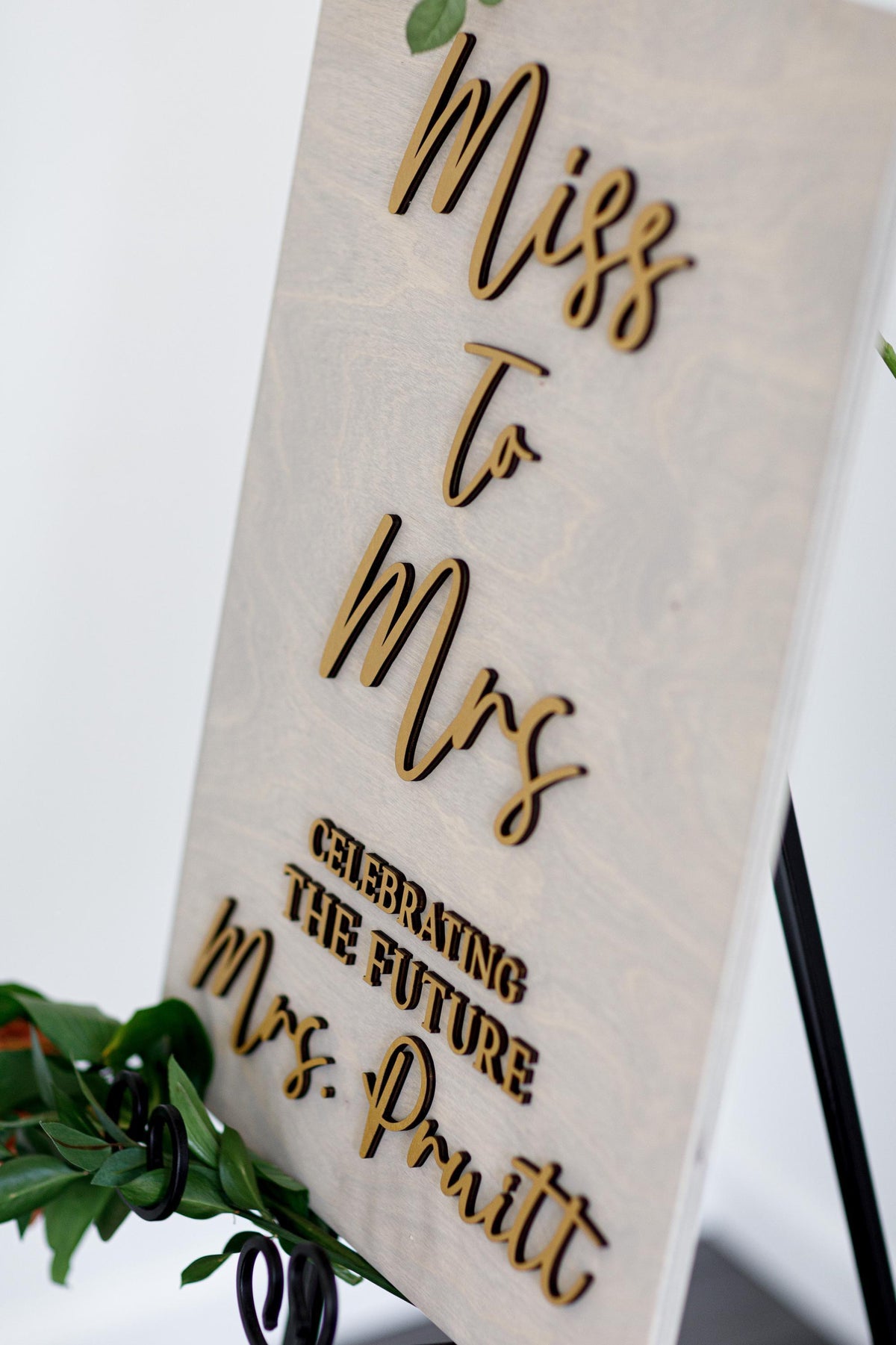 The Lark Landing | Miss to Mrs. Sign by Small Town Timbers