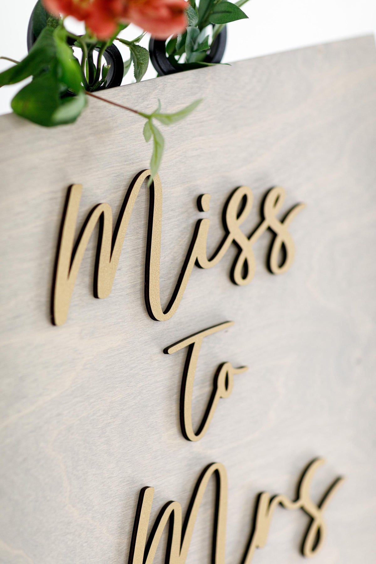 The Lark Landing | Miss to Mrs. Sign by Small Town Timbers