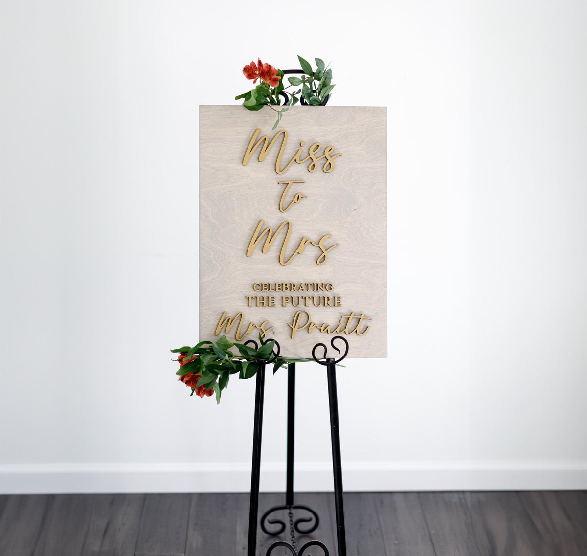 The Lark Landing | Miss to Mrs. Sign by Small Town Timbers