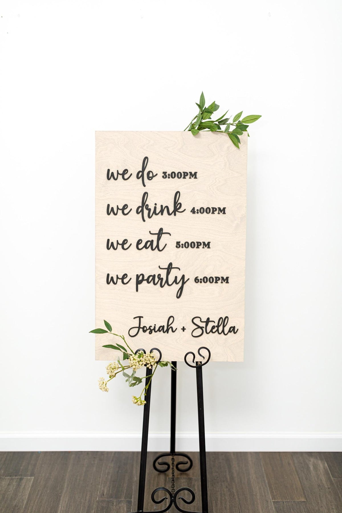 The Underwood | 3D Wooden Wedding Timeline Sign by Small Town Timbers