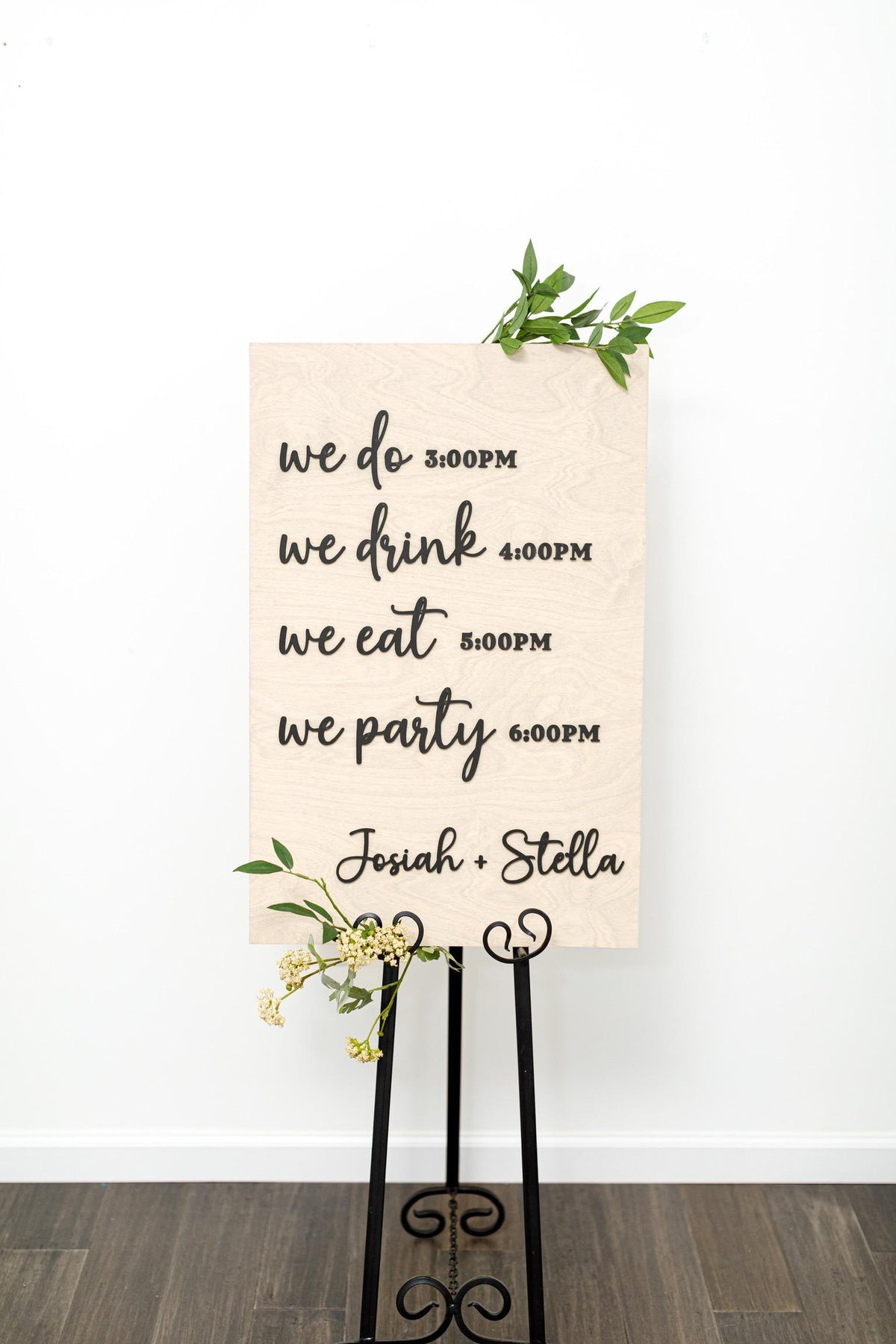 The Underwood | 3D Wooden Wedding Timeline Sign by Small Town Timbers