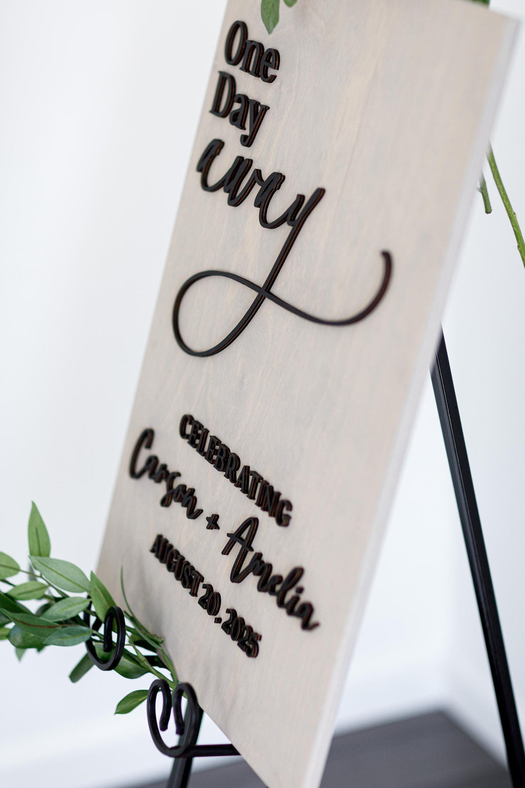 The Emerson | 3D Wood Wedding Welcome Sign by Small Town Timbers