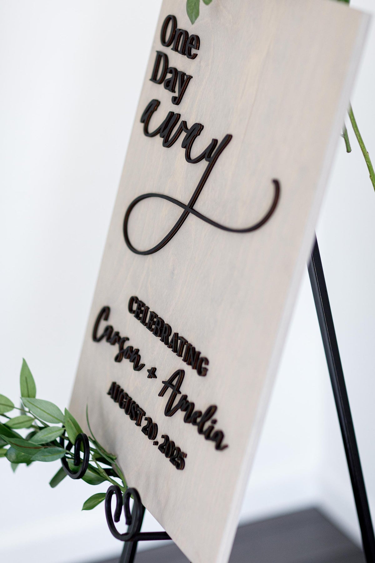 The Emerson | 3D Wood Wedding Welcome Sign by Small Town Timbers