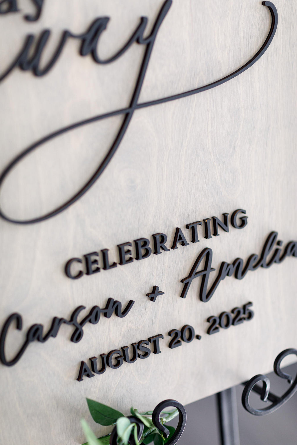 The Emerson | 3D Wood Wedding Welcome Sign by Small Town Timbers