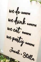 The Underwood | 3D Wooden Wedding Timeline Sign by Small Town Timbers