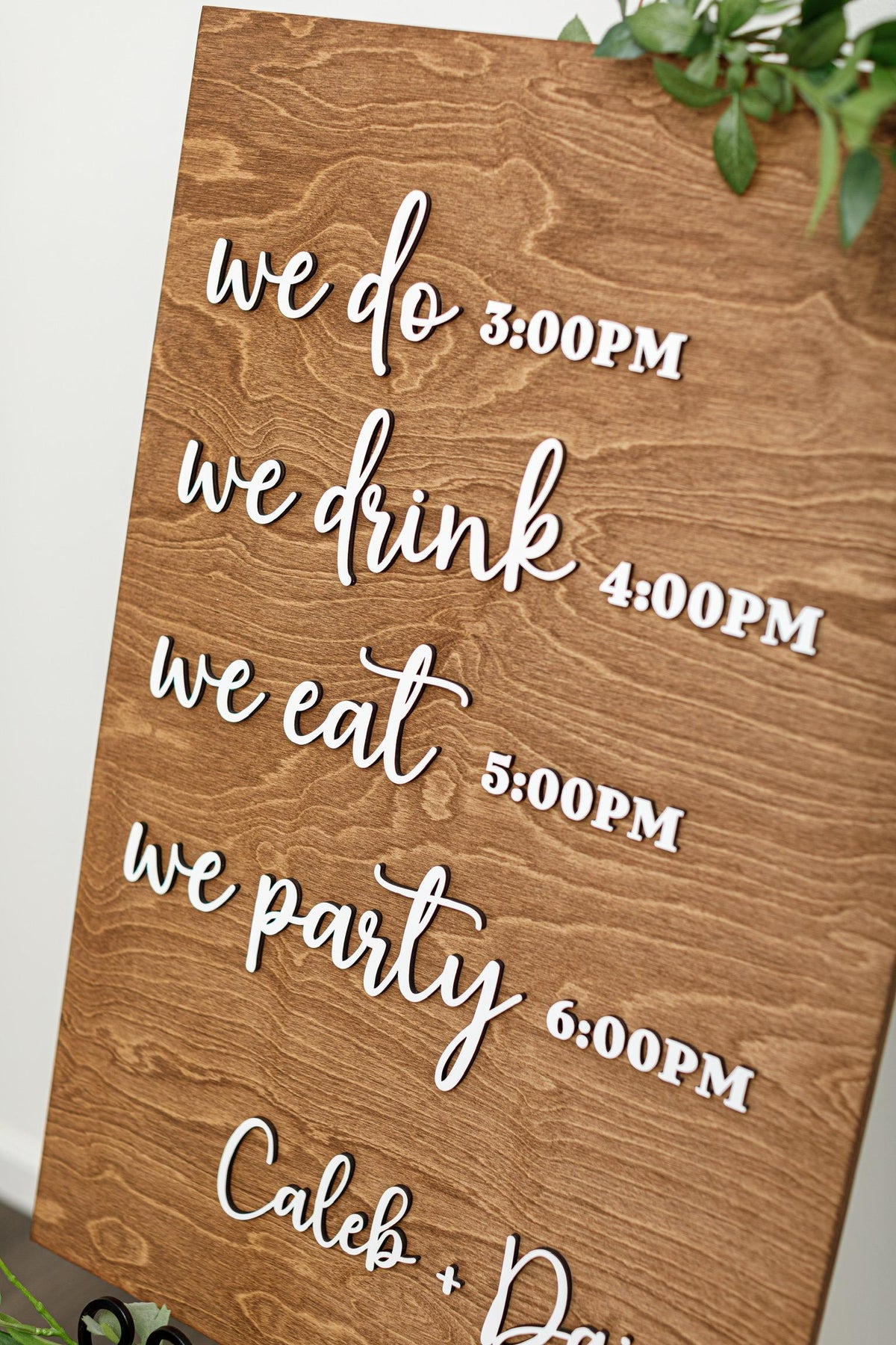 The Underwood | 3D Wooden Wedding Timeline Sign by Small Town Timbers