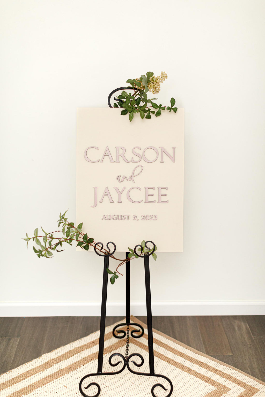The Birch Hall | Modern Name Sign for Wedding by Small Town Timbers