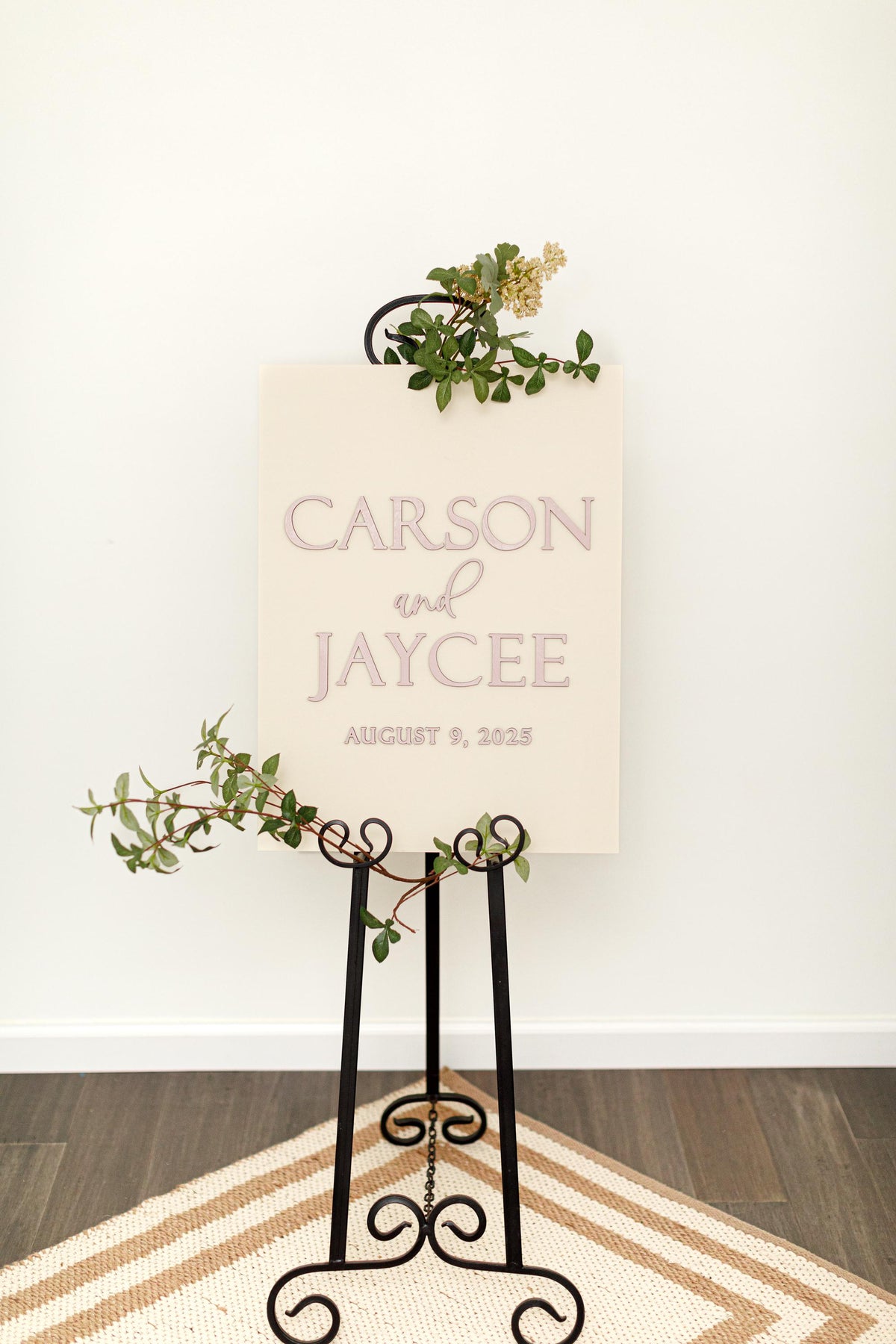 The Birch Hall | Modern Name Sign for Wedding by Small Town Timbers