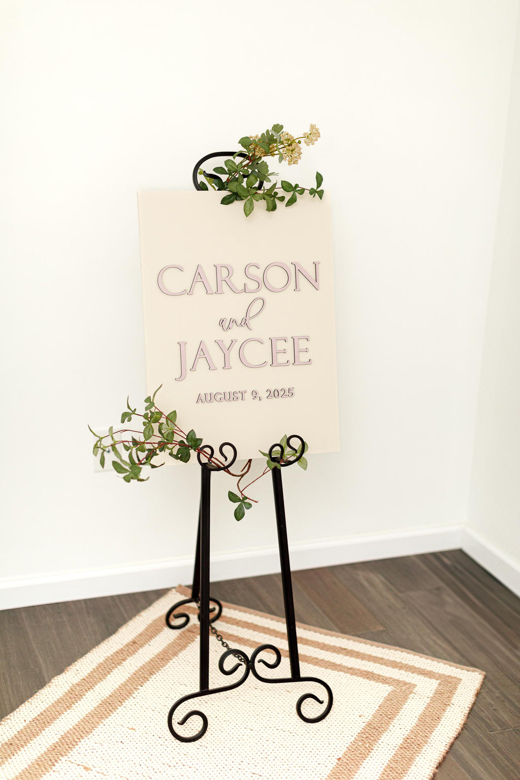 The Birch Hall | Modern Name Sign for Wedding by Small Town Timbers