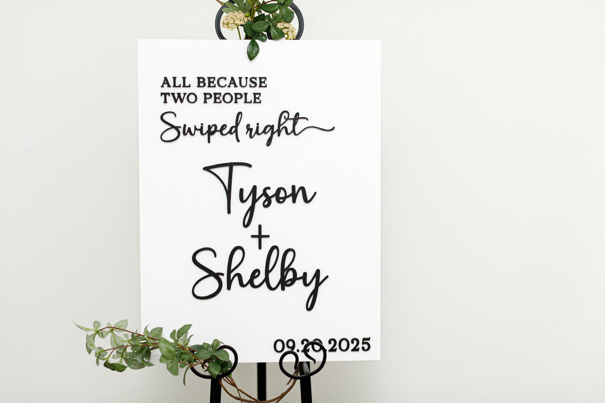 The Lilac Dunes | 3D Wood Wedding Welcome Sign by Small Town Timbers