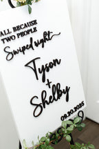 The Lilac Dunes | 3D Wood Wedding Welcome Sign by Small Town Timbers