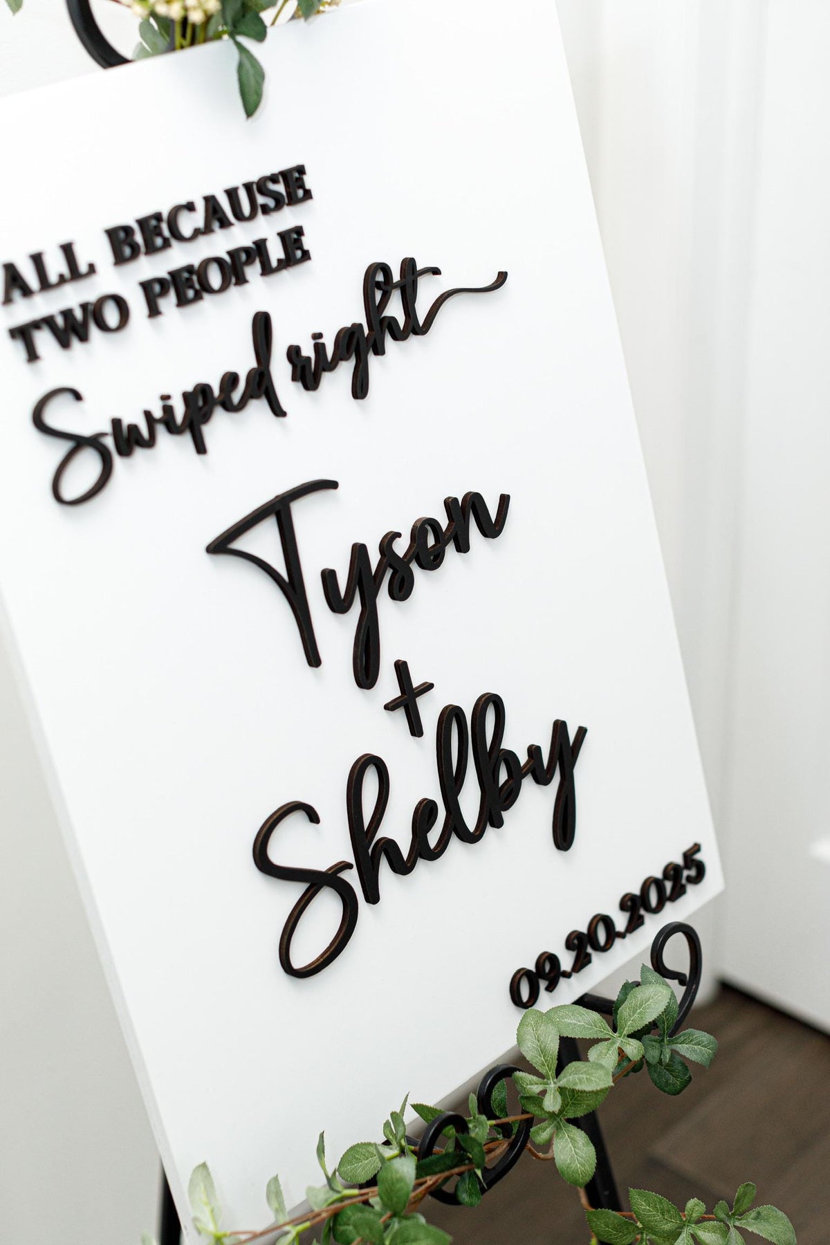 The Lilac Dunes | 3D Wood Wedding Welcome Sign by Small Town Timbers