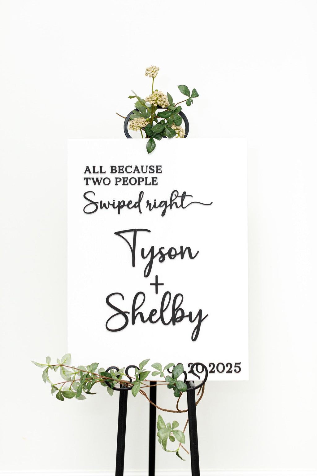 The Lilac Dunes | 3D Wood Wedding Welcome Sign by Small Town Timbers
