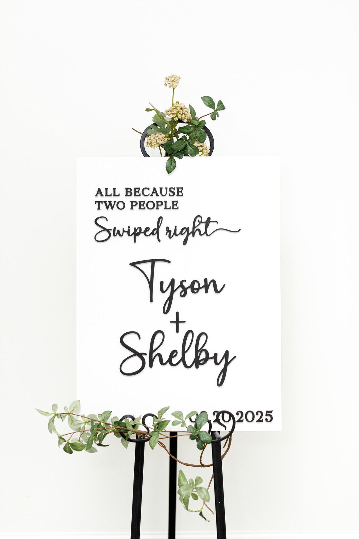 The Lilac Dunes | 3D Wood Wedding Welcome Sign by Small Town Timbers