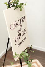 The Kathleen | 3D Wood Wedding Welcome Sign by Small Town Timbers