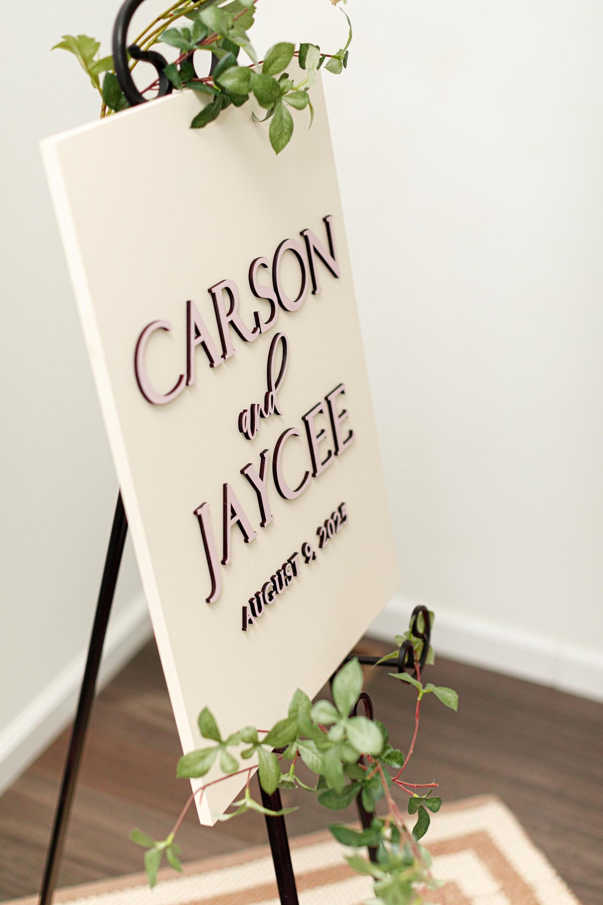 The Kathleen | 3D Wood Wedding Welcome Sign by Small Town Timbers