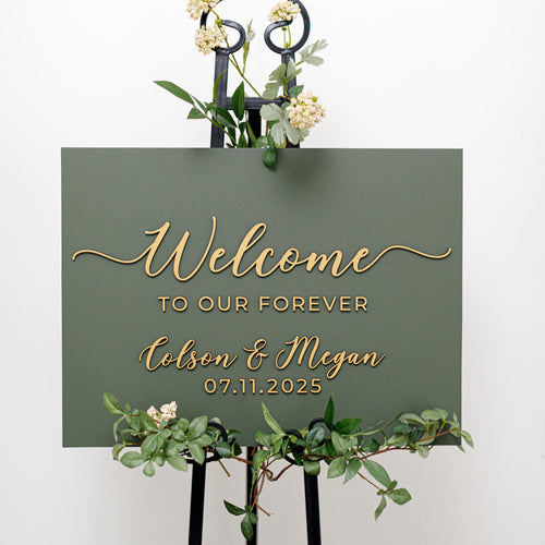 The Aspen | 3D Wood Wedding Welcome Sign by Small Town Timbers