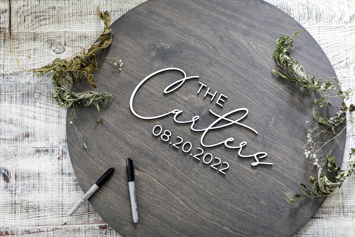 The Chandler | 3D Wood Guest Book Sign by Small Town Timbers