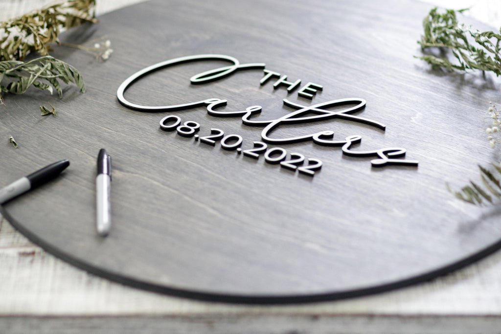The Chandler | 3D Wood Guest Book Sign by Small Town Timbers