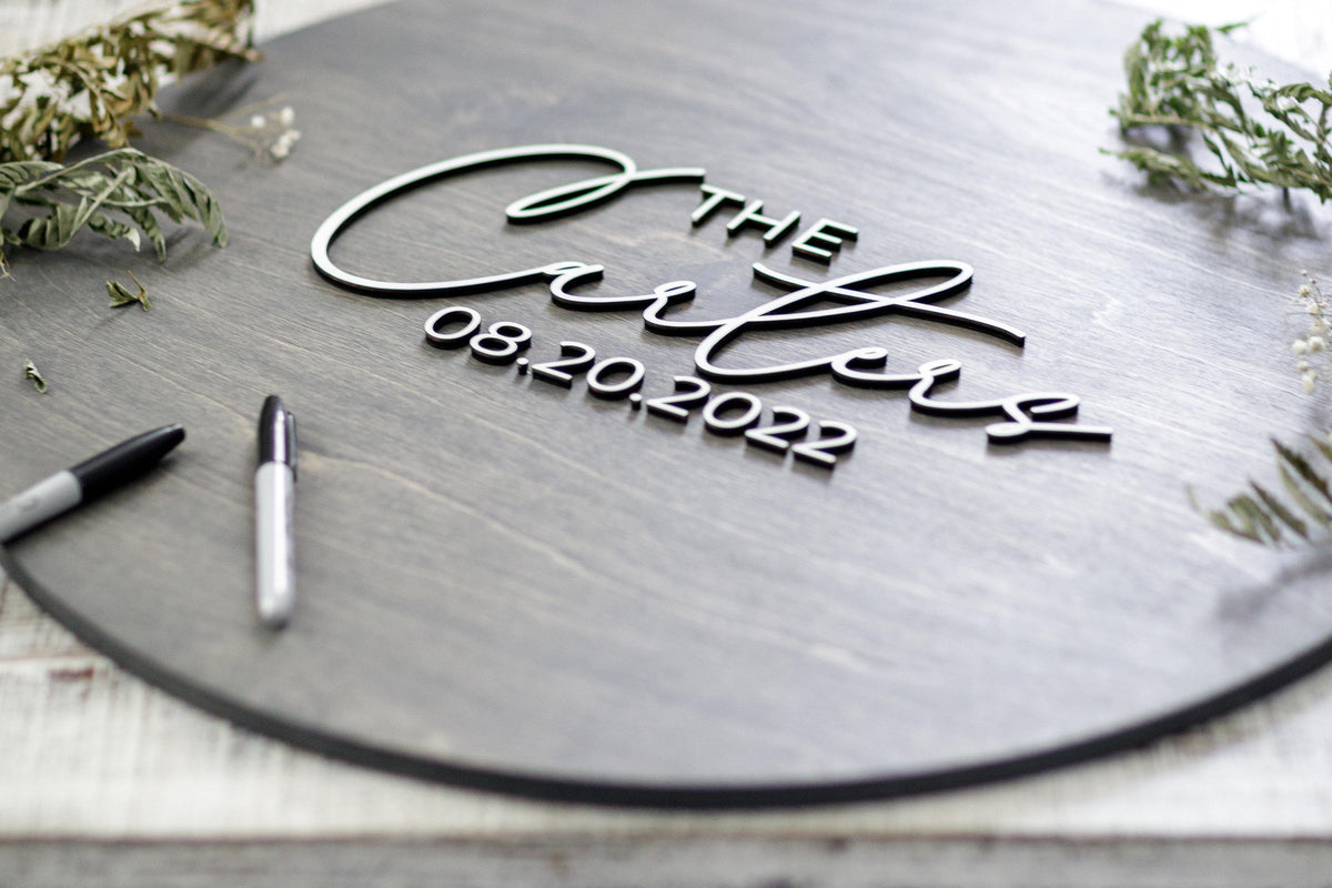 The Chandler | 3D Wood Guest Book Sign by Small Town Timbers
