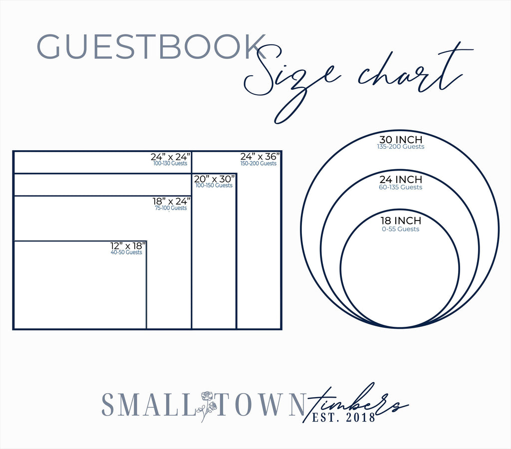 The Chandler | 3D Wood Guest Book Sign by Small Town Timbers