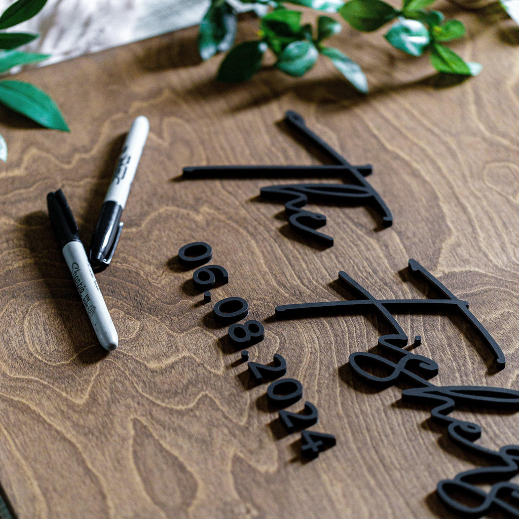 The Bristol | 3D Wood Guest Book Sign by Small Town Timbers