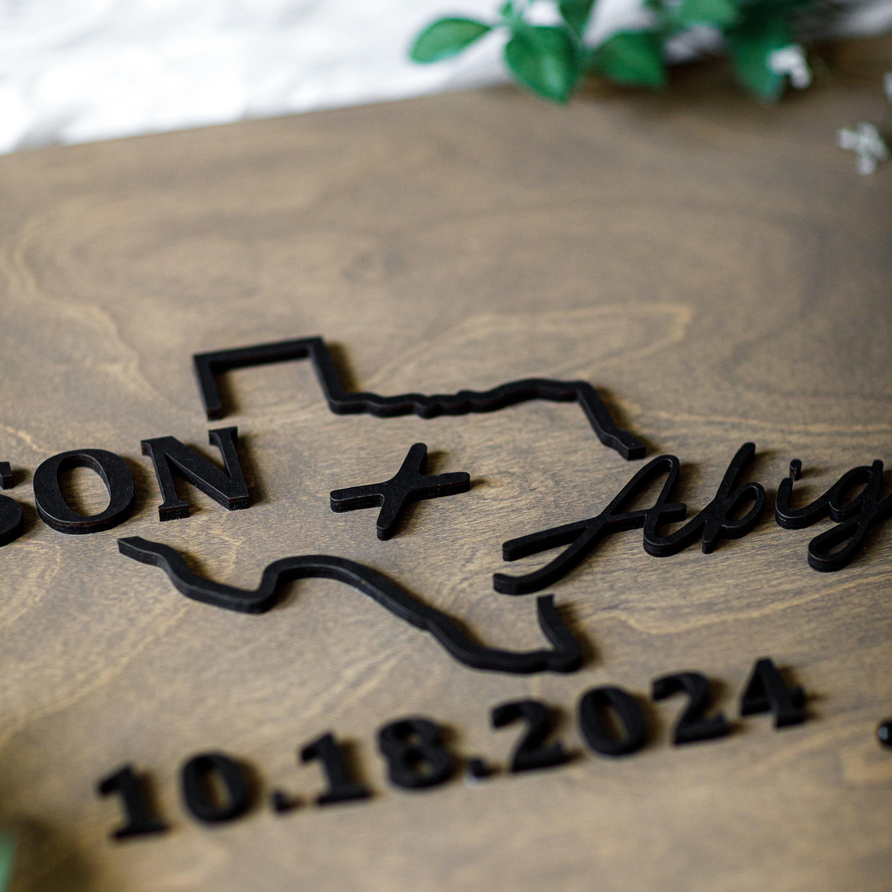 The Lone Star | 3D Wood Guest Book Sign by Small Town Timbers