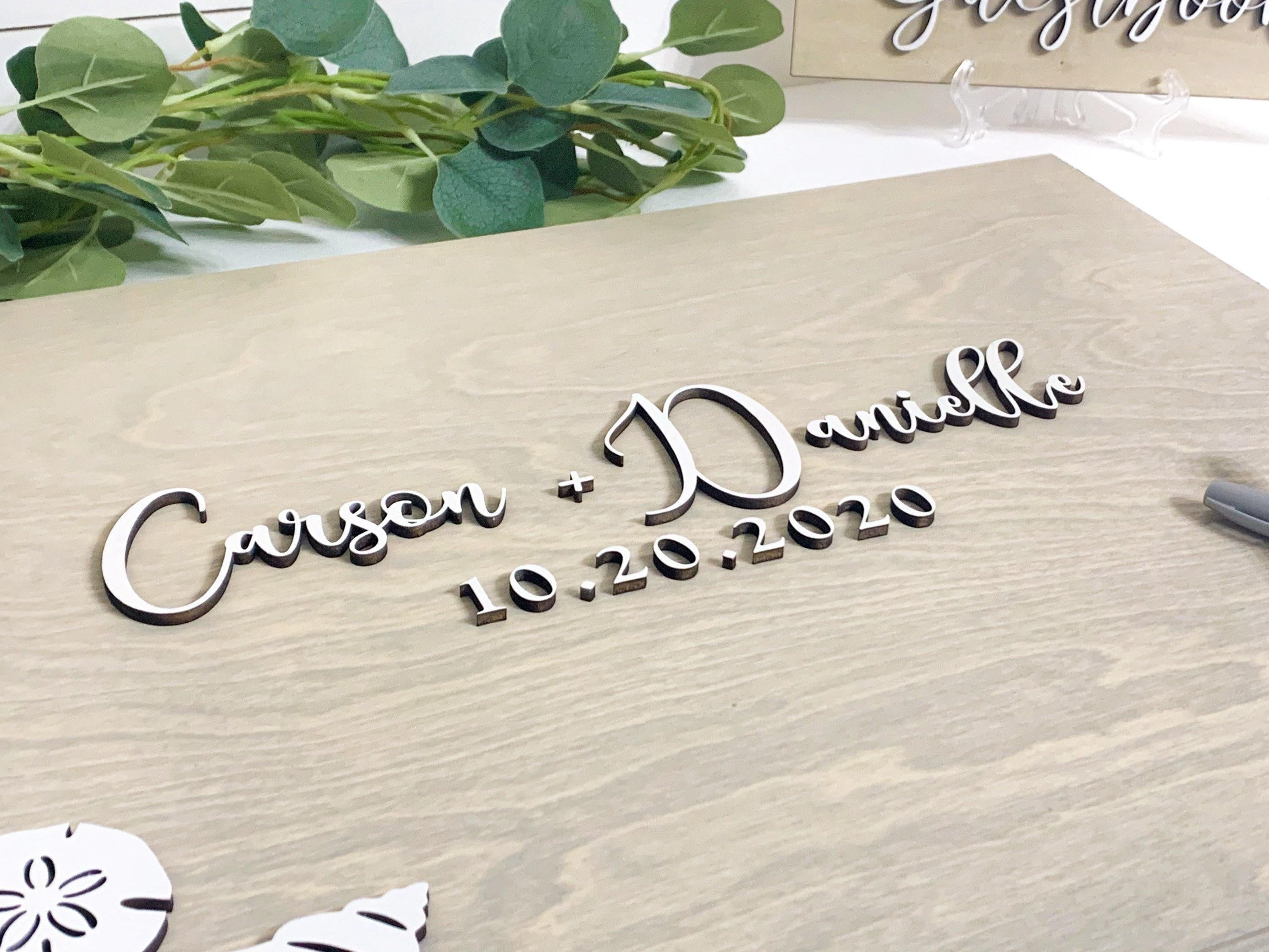 The Seaside | 3D Wood Guest Book Sign by Small Town Timbers