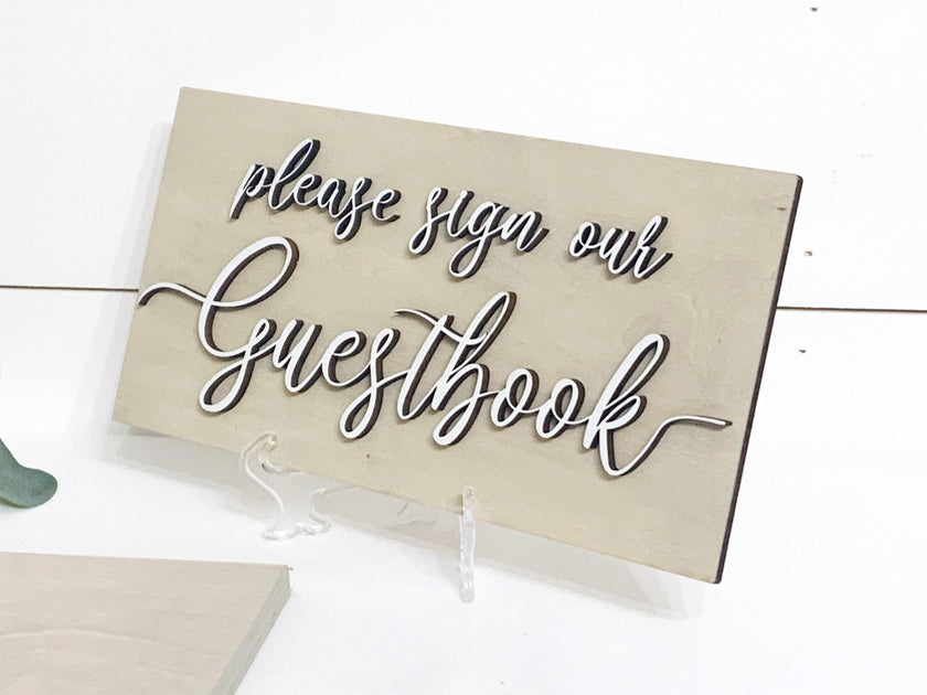 The Seaside | 3D Wood Guest Book Sign by Small Town Timbers