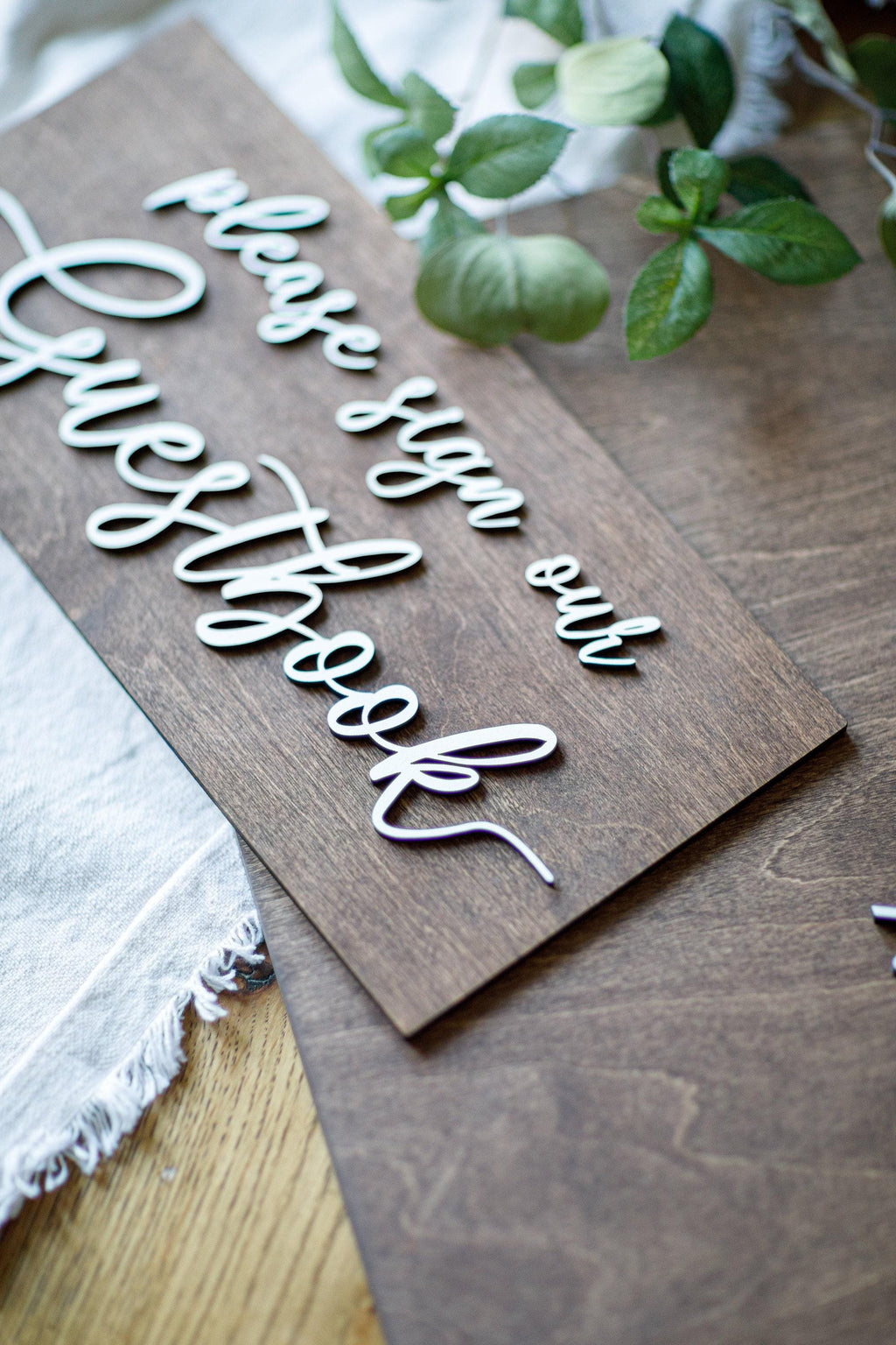 The Gwendolyn | 3D Wood Guest Book Sign by Small Town Timbers