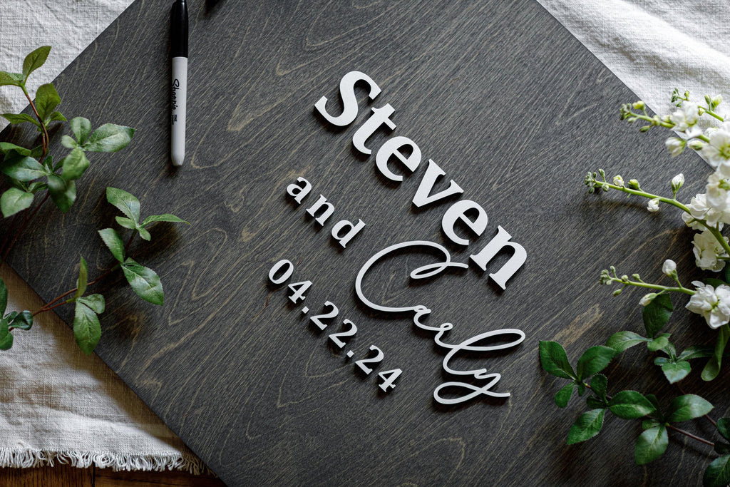 The Acorn Ford | 3D Wood Guest Book Sign by Small Town Timbers