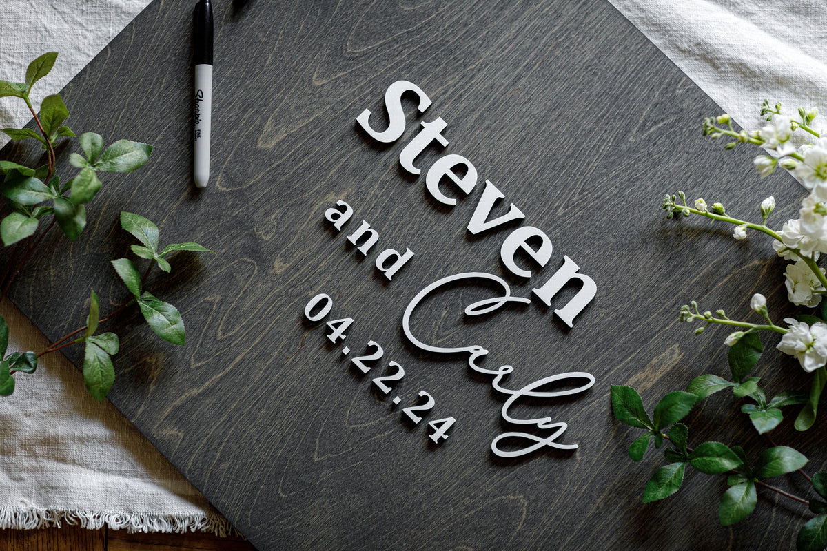 The Acorn Ford | 3D Wood Guest Book Sign by Small Town Timbers
