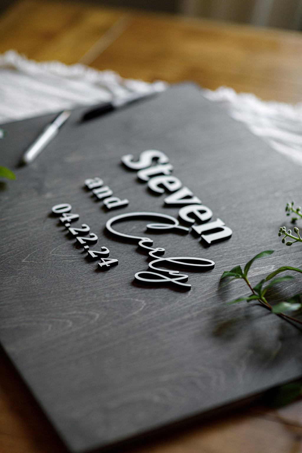 The Acorn Ford | 3D Wood Guest Book Sign by Small Town Timbers