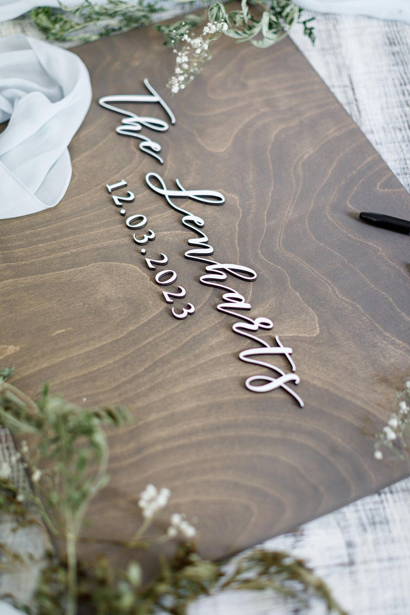 The Juniper | 3D Wood Guest Book Sign by Small Town Timbers