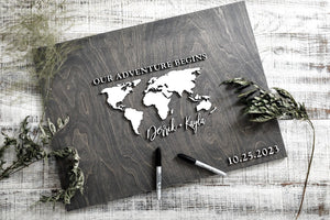 The Voyager | 3D Wood Guest Book Sign by Small Town Timbers