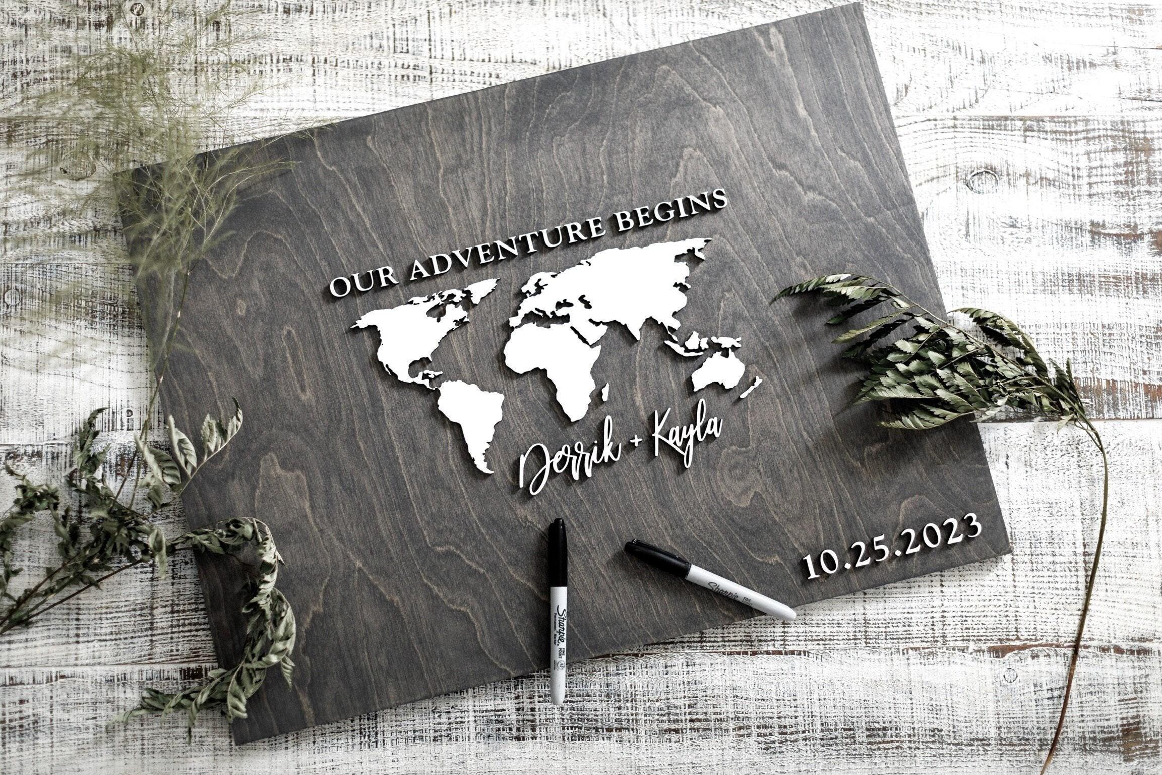 The Voyager | 3D Wood Guest Book Sign by Small Town Timbers