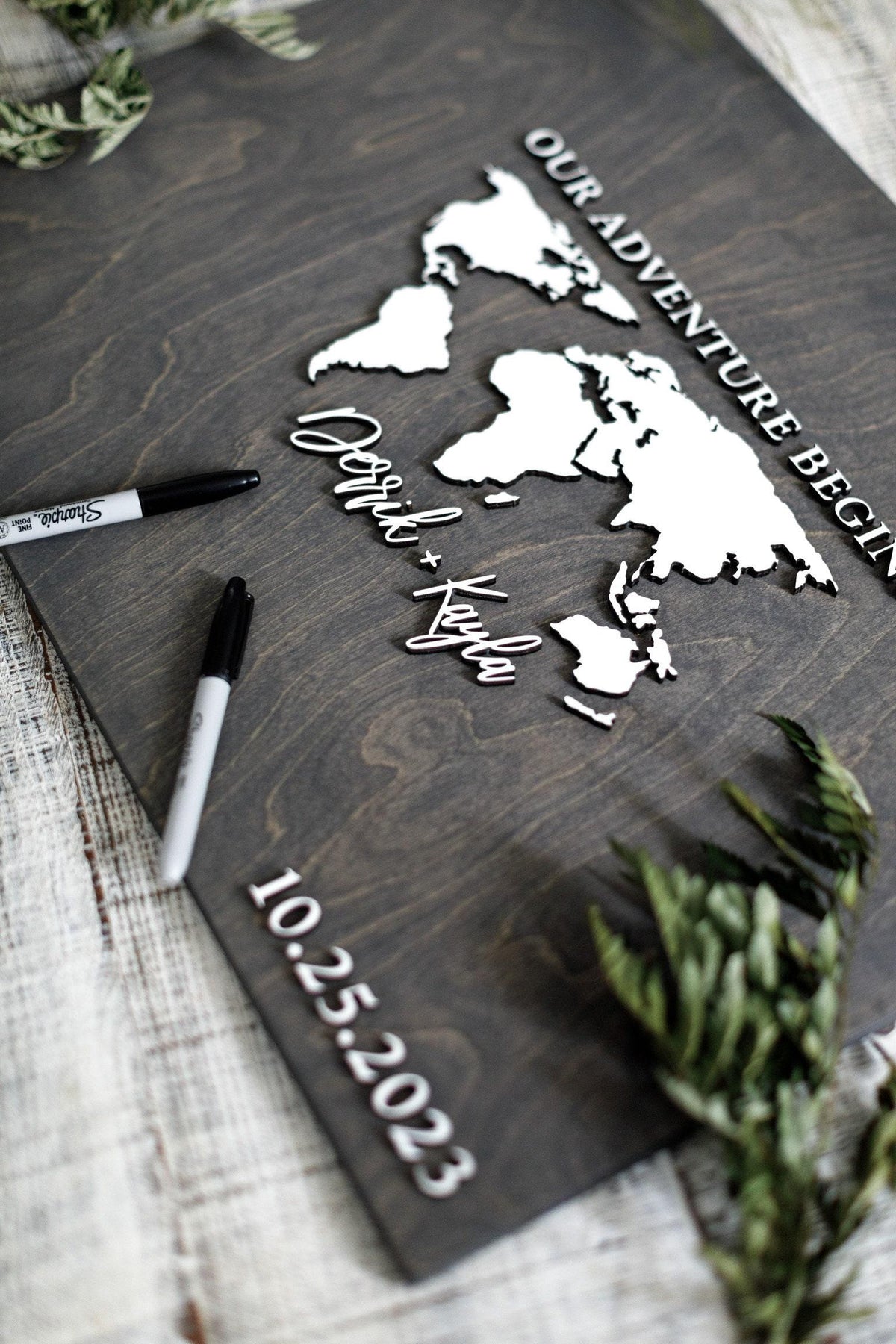 The Voyager | 3D Wood Guest Book Sign by Small Town Timbers
